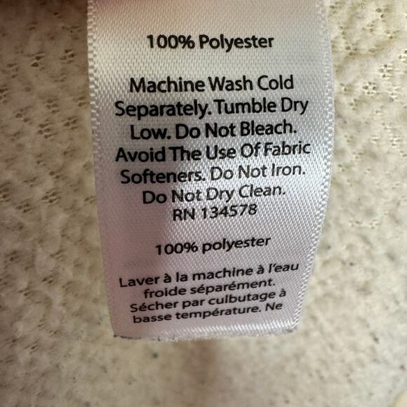 Vineyard Vines Women’s Sherpa Fleece Jacket Cream Zip-Up XL Cozy Fall Layer - Picture 8 of 10